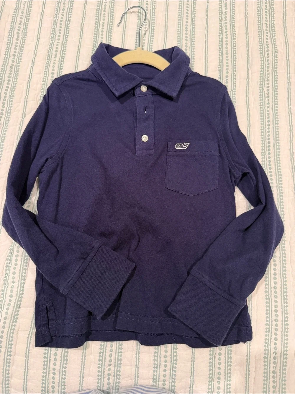 Vineyard Vines Navy Long Sleeve Polo Top